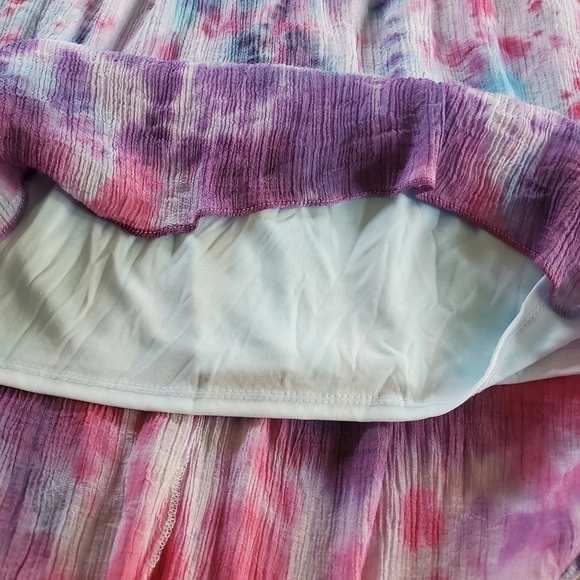 BCX Custome tie dye Juniors lace dress Size 7 - Picture 8 of 10